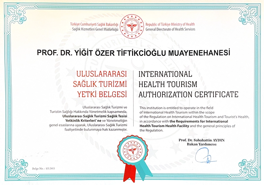 Uluslararası Sağlık Turizm Yetki Belgesi